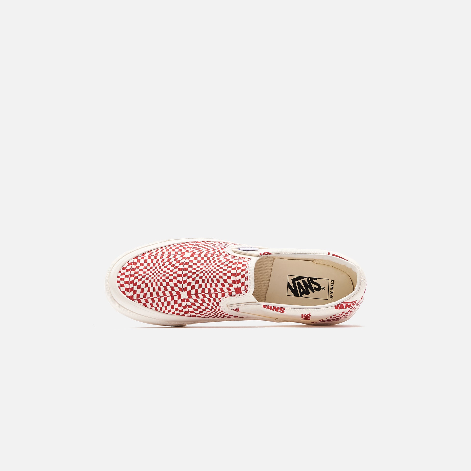 Vans OG Classic Slip-On LX - Optical Check / Racing Red / Marshmallow