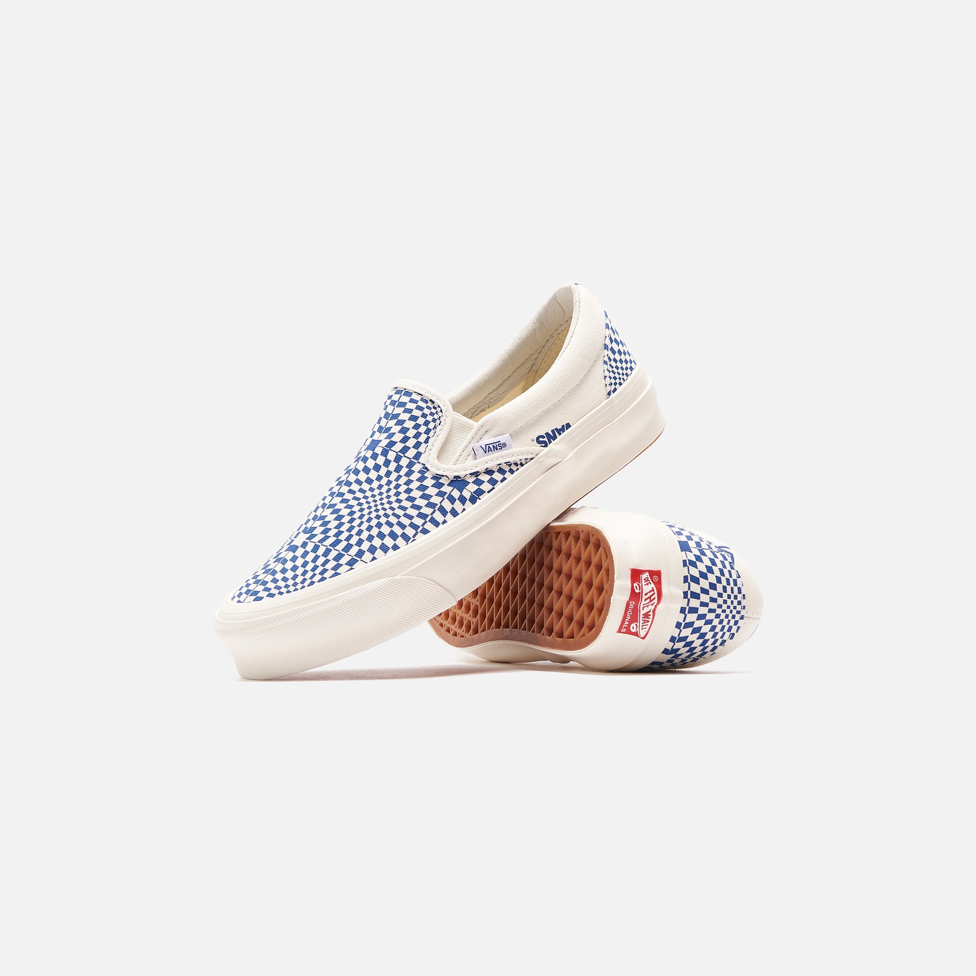 Vans OG Classic Slip-On LX - Optical Check / True Blue / Marshmallow